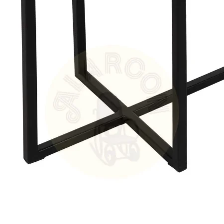 Consola negra de metal y cristal 101x30x83cm - Ixia - 612958IX - foto-secundaria-4