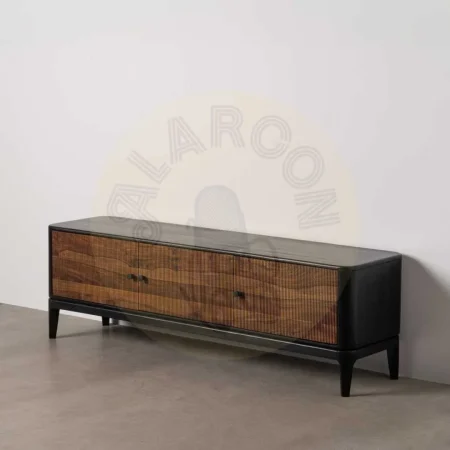 Mueble TV madera de mango y sheesham acabado marrón y negro - Ixia 160x40x50cm - Ixia - 612965IX - foto-secundaria-11