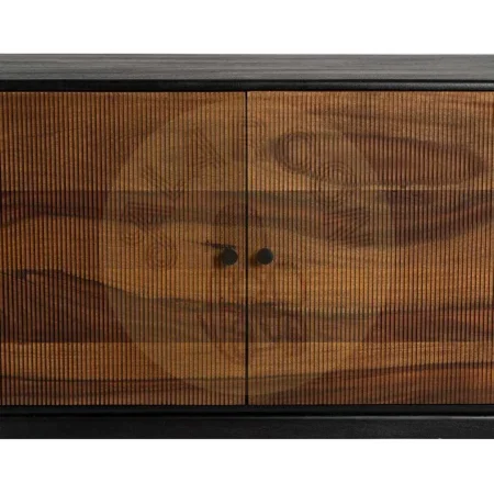 Aparador en madera de mango y sheesham marrón y negro para salón 160x40x75cm - Ixia - 612966IX - foto-secundaria-3