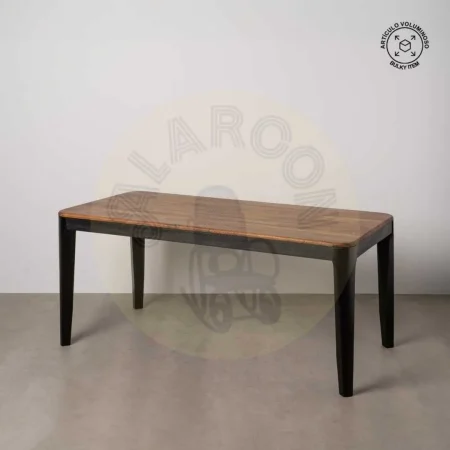 Mesa de comedor para salón marrón y negro en madera de mango y sheesham 180x90x76cm - Ixia - 612968IX - foto-secundaria-7
