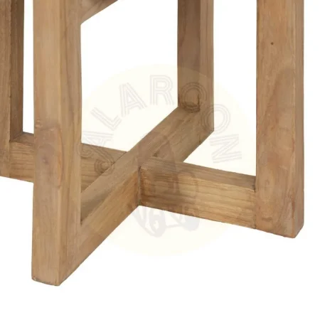 Mesa auxiliar natural en madera de mindi 40x40x55cm - Ixia - 613024IX - foto-secundaria-6