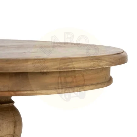 Mesa auxiliar natural de madera de mindi para salón 50x50x64cm - Ixia - 613026IX - foto-secundaria-2