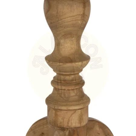 Mesa auxiliar natural de madera de mindi para salón 50x50x64cm - Ixia - 613026IX - foto-secundaria-3