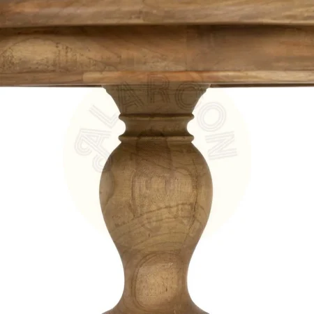 Mesa auxiliar natural de madera de mindi para salón 50x50x64cm - Ixia - 613026IX - foto-secundaria-4