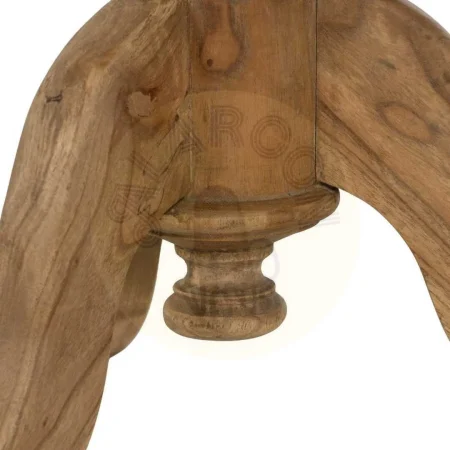 Mesa auxiliar natural de madera de mindi para salón 50x50x64cm - Ixia - 613026IX - foto-secundaria-6