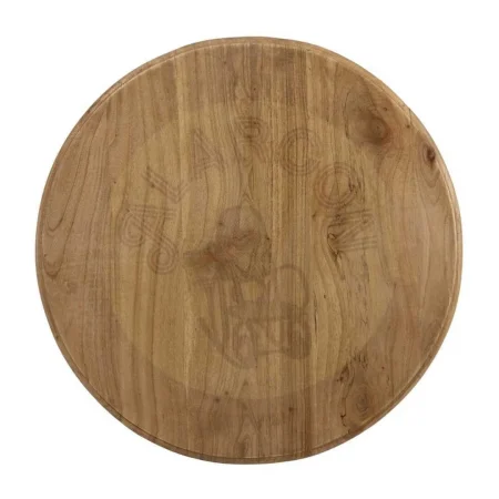 Mesa auxiliar natural de madera de mindi para salón 50x50x64cm - Ixia - 613026IX - foto-secundaria-7