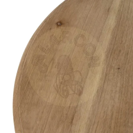 Mesa auxiliar para salón en madera de mindi acabado natural 70x70x77cm - Ixia - 613027IX - foto-secundaria-1