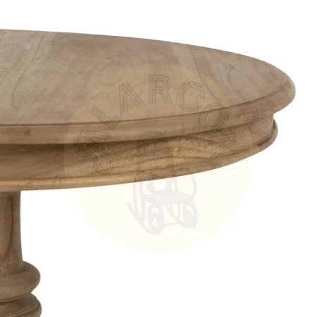 Mesa auxiliar para salón en madera de mindi acabado natural 70x70x77cm - Ixia - 613027IX - foto-secundaria-3