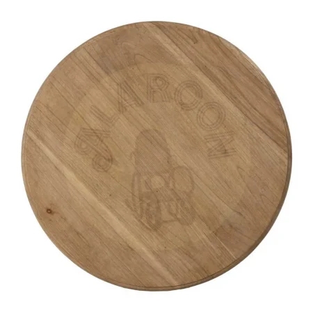 Mesa auxiliar para salón en madera de mindi acabado natural 70x70x77cm - Ixia - 613027IX - foto-secundaria-6