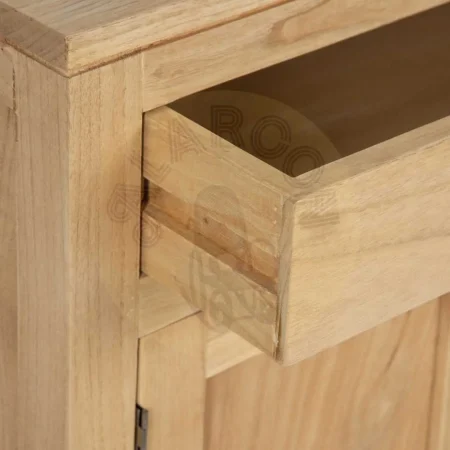 Aparador natural de madera mindi con cajones y puertas 140x40x82cm - Ixia - 613030IX - foto-secundaria-5