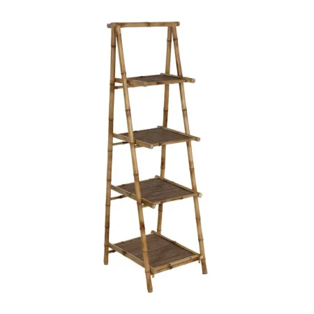 Estantería decorativa de bambú natural 48x50x152cm - Ixia - 613184IX - foto-blanco