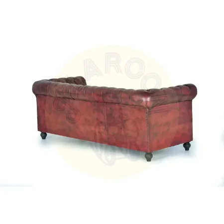 Sofá Chester Sarin 3 plazas piel marrón capitoné Urban Chester 200x85x72cm - Giner y Colomer - 6131GYC - foto-secundaria-2