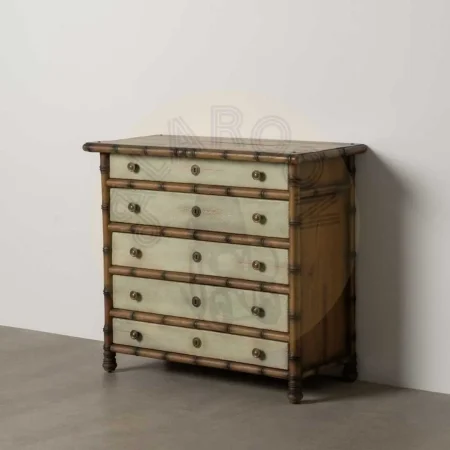 Cómoda de madera de mindi para dormitorio con cajones 95x45x85cm - Ixia - 613228IX - foto-secundaria-10