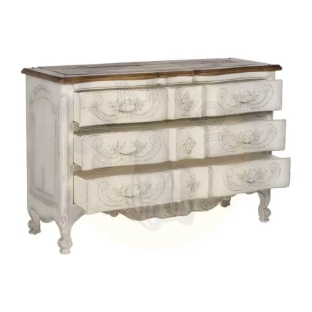 Cómoda de madera de mindi para dormitorio con cajones y patas 11cm 130x45x85cm - Ixia - 613230IX - foto-secundaria-1