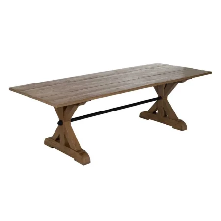 Mesa de comedor en madera de roble recuperada 240x98x76cm - Ixia - 613239IX - foto-blanco
