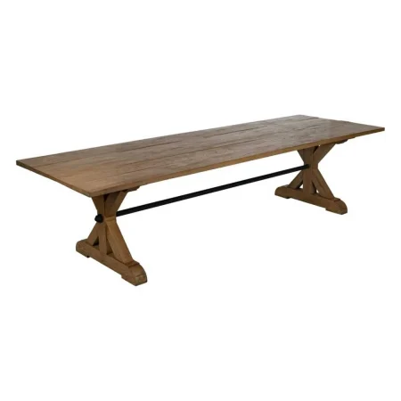 Mesa de comedor en roble recuperado con tablero 3.5cm 300x98x76cm - Ixia - 613240IX - foto-blanco