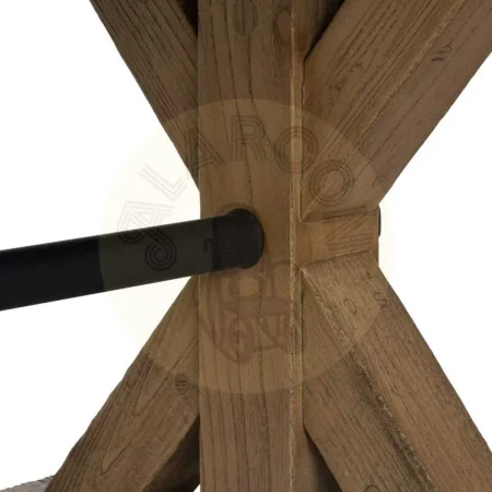 Mesa de comedor en roble recuperado con tablero 3.5cm 300x98x76cm - Ixia - 613240IX - foto-secundaria-3