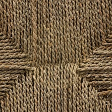 Banco de madera de teka con asiento de mendong color natural 110x40x46cm - Ixia - 613263IX - foto-secundaria-4