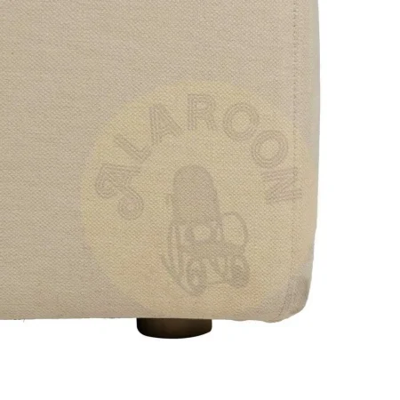 Sofá 3 plazas beige tapizado en tejido lino y algodón desenfundable relleno foam y pluma patas negras 212x100x83cm - Ixia - 613267IX - foto-secundaria-10
