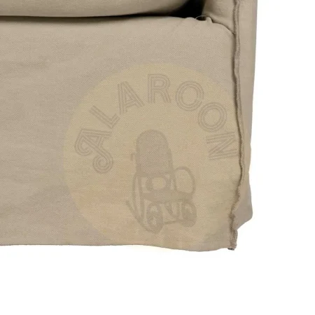 Sofá 3 plazas tapizado lino y algodón beige desenfundable con patas negras y cojines incluidos 216x94x93cm - Ixia - 613268IX - foto-secundaria-9