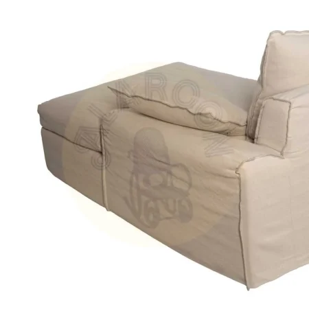 Chaise longue derecha desenfundable en tejido crema estructura madera de pino relleno foam y pluma patas negras 300x161x90cm - Ixia - 613269IX - foto-secundaria-10