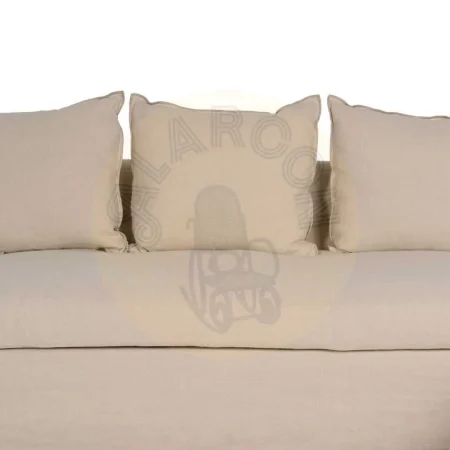 Chaise longue derecha desenfundable en tejido crema estructura madera de pino relleno foam y pluma patas negras 300x161x90cm - Ixia - 613269IX - foto-secundaria-5
