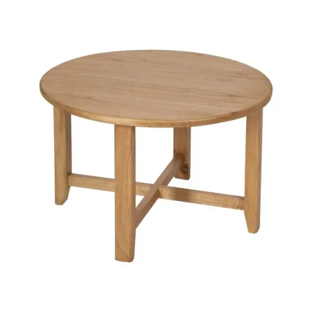 Mesa de centro en madera de mindi color natural 80x80x50cm - Ixia - 613282IX - foto-blanco