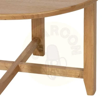 Mesa de centro en madera de mindi color natural 80x80x50cm - Ixia - 613282IX - foto-secundaria-4