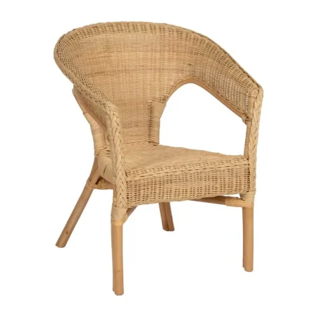 Silla natural de ratán apilable para salón 60x58x80cm - Ixia - 613346IX - foto-blanco