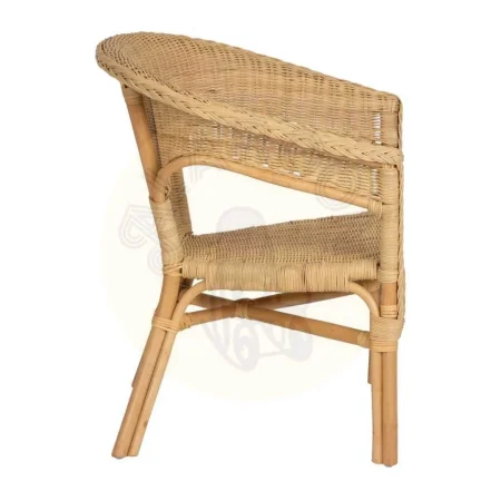 Silla natural de ratán apilable para salón 60x58x80cm - Ixia - 613346IX - foto-secundaria-1