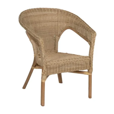 Silla de ratán miel para salón apilable 60x62x78cm - Ixia - 613347IX - foto-blanco