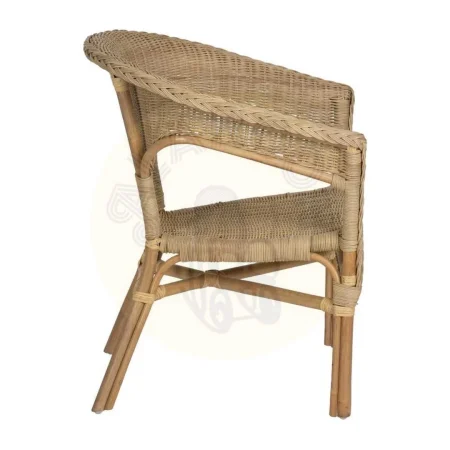 Silla de ratán miel para salón apilable 60x62x78cm - Ixia - 613347IX - foto-secundaria-1