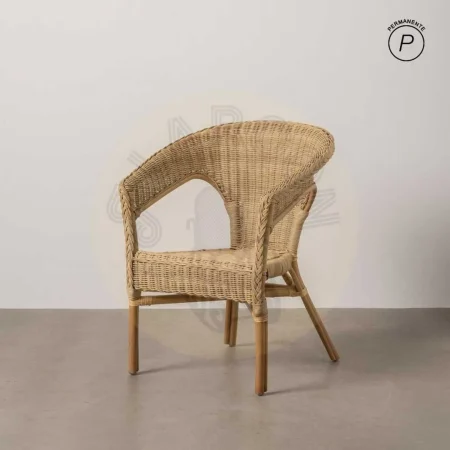 Silla de ratán miel para salón apilable 60x62x78cm - Ixia - 613347IX - foto-secundaria-12