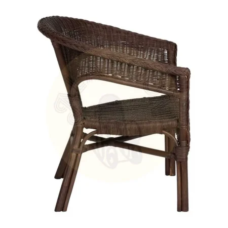 Silla apilable de ratán marrón 60x62x78cm - Ixia - 613348IX - foto-secundaria-1