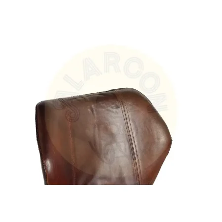 Taburete Korin en piel de vacuno y estructura metálica asiento acolchado marrón 49x50x102cm - Giner y Colomer - 6133GYC - foto-secundaria-4