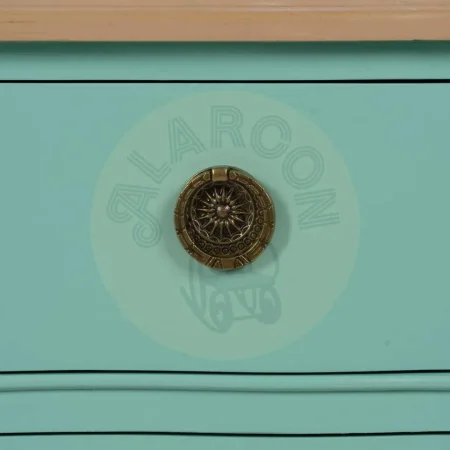 Mesita turquesa de madera con cajones 80x38x65.50cm - Ixia - 613460IX - foto-secundaria-8
