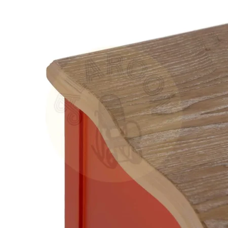 Mesita terracota en madera de abeto y DM con cajón y patas 25cm 80x38x65.50cm - Ixia - 613465IX - foto-secundaria-2
