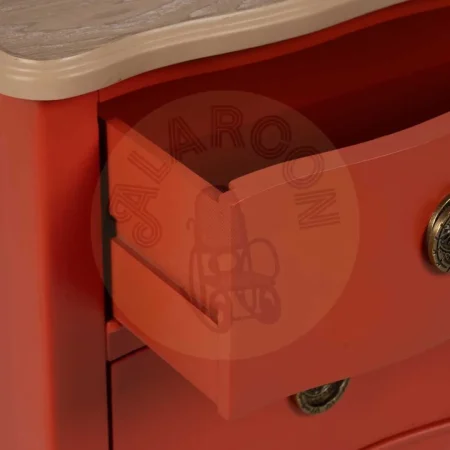 Mesita terracota en madera de abeto y DM con cajón y patas 25cm 80x38x65.50cm - Ixia - 613465IX - foto-secundaria-3