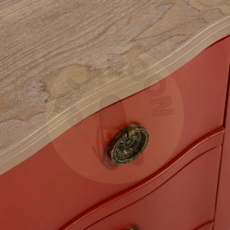 Mesita terracota en madera de abeto y DM con cajón y patas 25cm 80x38x65.50cm - Ixia - 613465IX - foto-secundaria-5