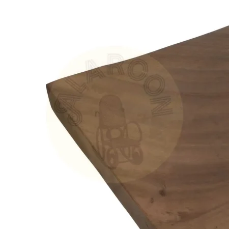 Mesa de comedor para salón en madera de suar con patas de hierro 300x90x77cm - Ixia - 613481IX - foto-secundaria-1