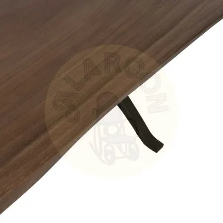 Mesa de comedor para salón en madera de suar con patas de hierro 300x90x77cm - Ixia - 613481IX - foto-secundaria-3