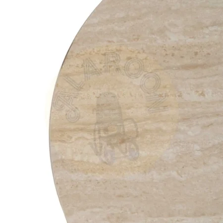 Mesa de centro beige con sobre de piedra sinterizada y patas en MDF y papel 70x70x38.50cm - Ixia - 613515IX - foto-secundaria-1