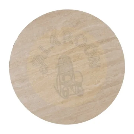 Mesa de centro beige piedra con sobre de piedra sinterizada y patas en MDF 90x90x45cm - Ixia - 613517IX - foto-secundaria-5