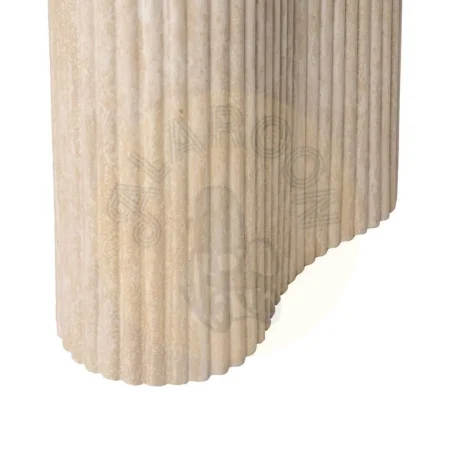 Mesa de comedor beige piedra con sobre de piedra sinterizada y patas en MDF y papel 180x90x76cm - Ixia - 613520IX - foto-secundaria-7