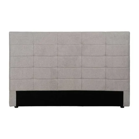 Cabecero tapizado en tejido gris con relleno de foam y estructura de madera contrachapada 160x8x100cm - Ixia - 613523IX - foto-blanco