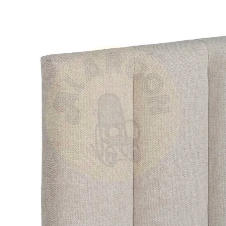 Cabecero tapizado en tejido beige con relleno de espuma 160x8x100cm - Ixia - 613525IX - foto-secundaria-1