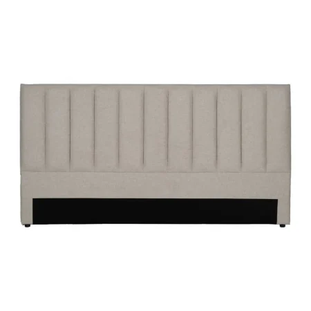 Cabecero tejido beige con relleno de espuma y estructura en madera contrachapada 190x8x100cm - Ixia - 613526IX - foto-blanco