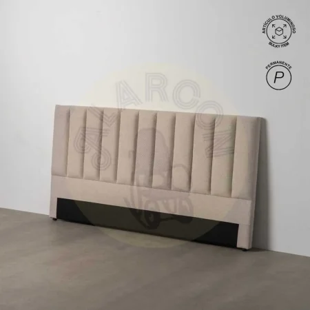 Cabecero tejido beige con relleno de espuma y estructura en madera contrachapada 190x8x100cm - Ixia - 613526IX - foto-secundaria-5