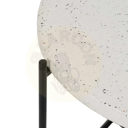 Mesa centro beige y negro en magnesio 68x68x44cm - Ixia - 613558IX - foto-secundaria-1