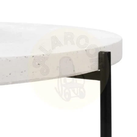 Mesa centro beige y negro en magnesio 68x68x44cm - Ixia - 613558IX - foto-secundaria-3
